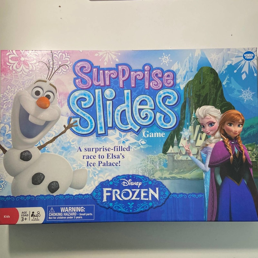 Disney's Frozen Surprise Slides Board Game Wonder Forge 2014 Incomplete